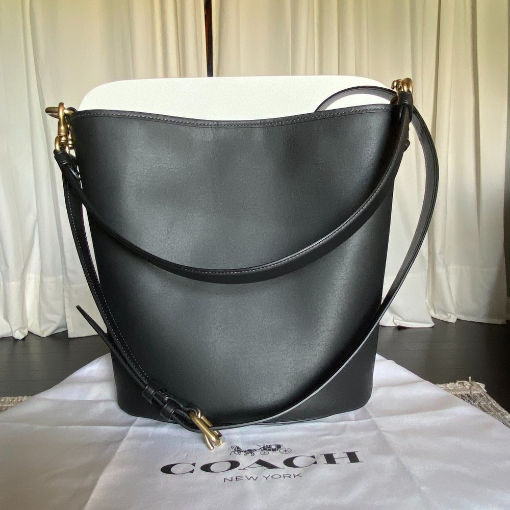 Coach Dakota Bucket Bag in Black Leather